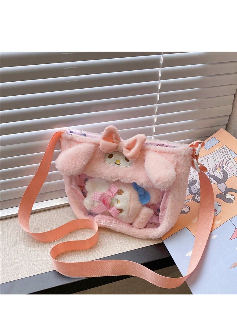Melody Crossbody Bag with Doll Accessories Transparent PVC Children's Bag Toy Cartoon Bag - Image 1